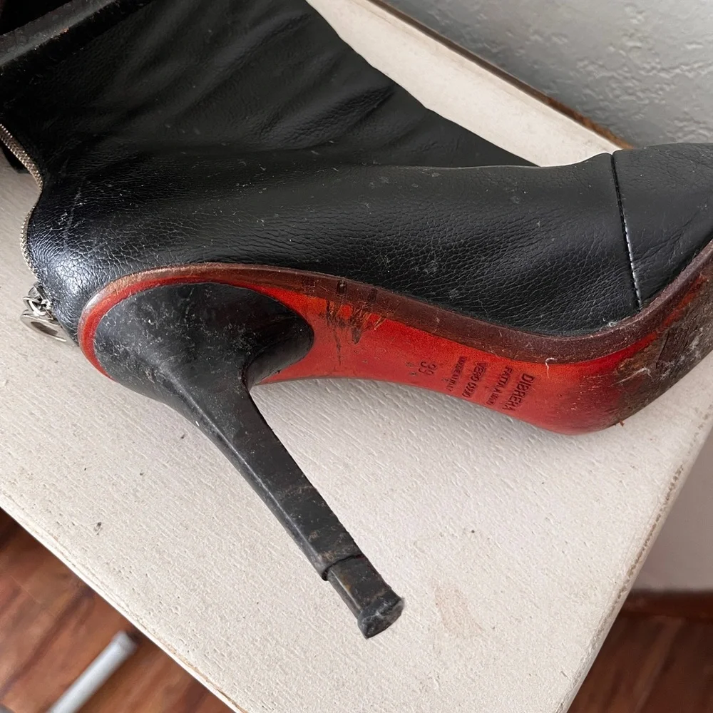 Italian Black Leather Boots - Picture 10 of 14